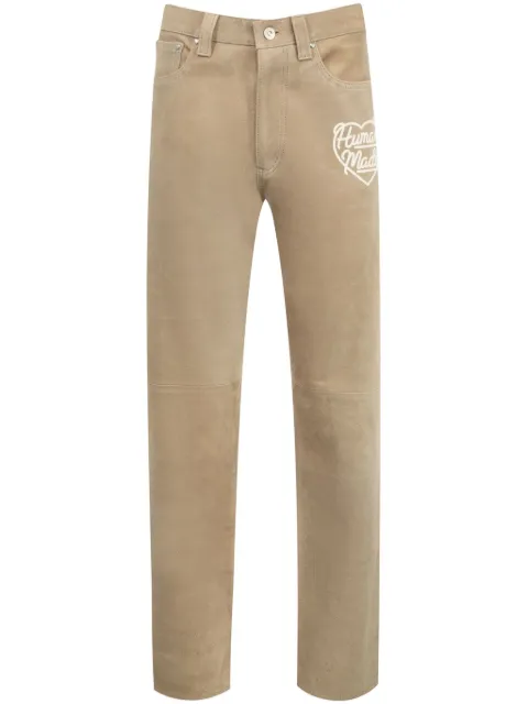 Human Made leather trousers Neutrals HM28PT008