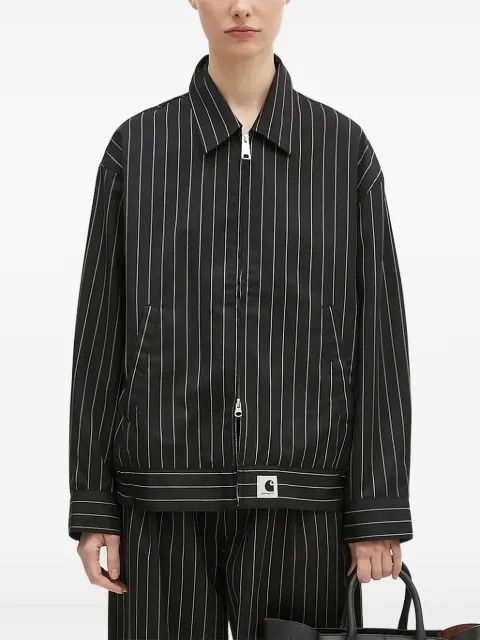 Carhartt WIP pinstripe zip-up jacket Black I034449