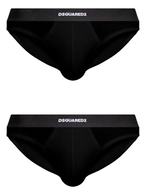 DSQUARED2 logo-jacquard briefs (set of two) Black DCX200070ISA01