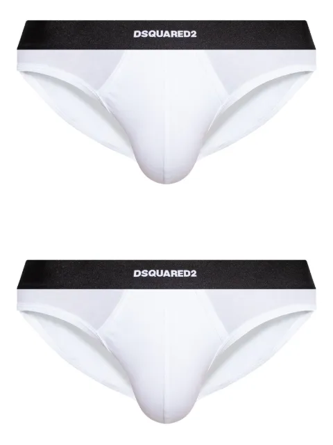 DSQUARED2 logo-waistband briefs (pack of two) White DCX200070ISA01