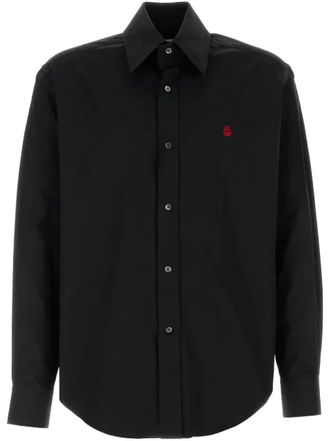 Alexander McQueen embroidered logo shirt Black 809346QNAAX