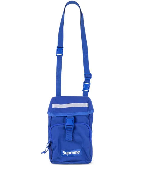 Supreme logo-patch camera bag Blue SU25012