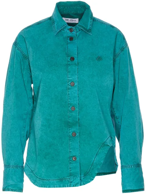 The Attico logo-embroidered jacket Green 250WCB00074DDC098AA