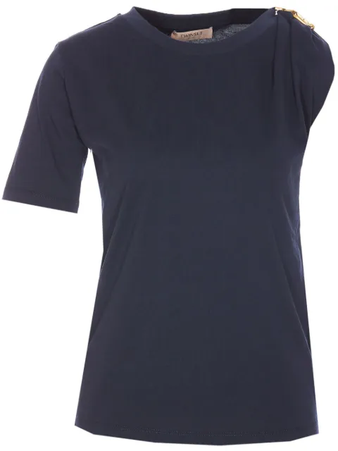 TWINSET asymmetric T-shirt Blue 251TP2640
