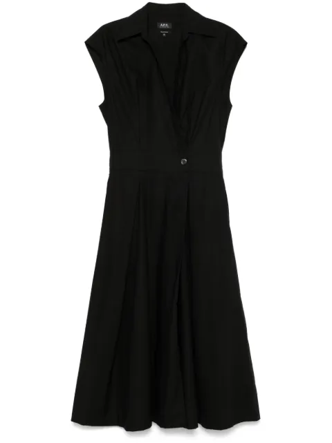 A.P.C. Athéna midi dress Black COEVDF35149