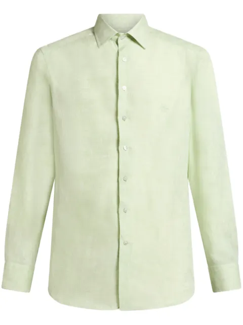 ETRO Pegaso-embroidered shirt Green MRIB000299TU3D1