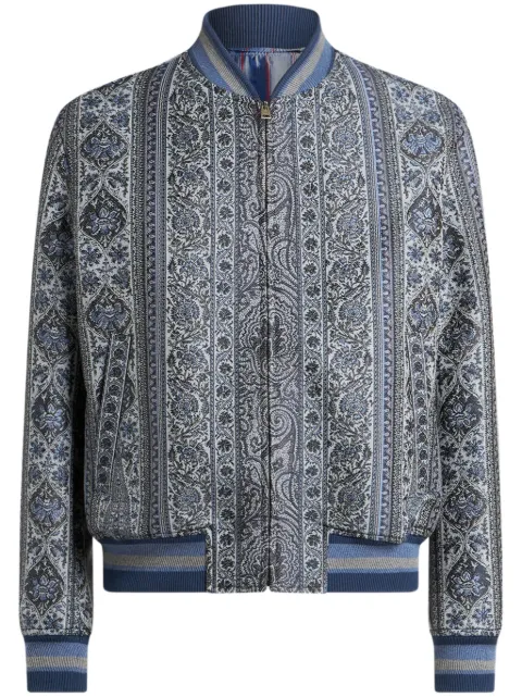 ETRO floral-jacquard bomber jacket Blue MRBA001699TPE03