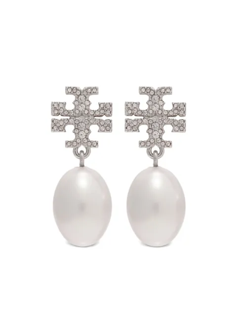 Tory Burch Moondance pearl and pavé drop earring Gold 158536