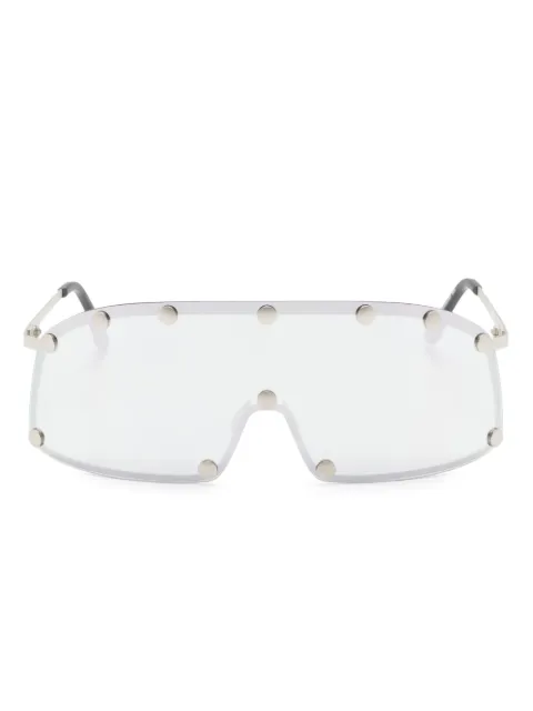 Rick Owens Shielding stud-embellished sunglasses Silver RG0000001GSILV