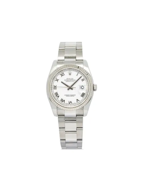 Rolex pre-owned Datejust 37mm White 116234