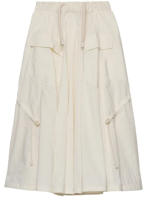 Prada pongé midi skirt Neutrals 21H000SOOO16NA