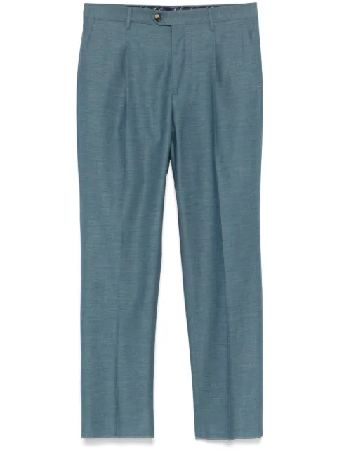 ETRO pleated tapered trousers Blue MREA000199TUBM7