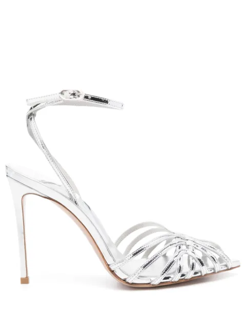 Le Silla 110mm Embrace sandals Silver 2309B100RCPPMRA
