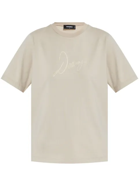 DSQUARED2 text-print T-shirt Neutrals S75GD0453D20035