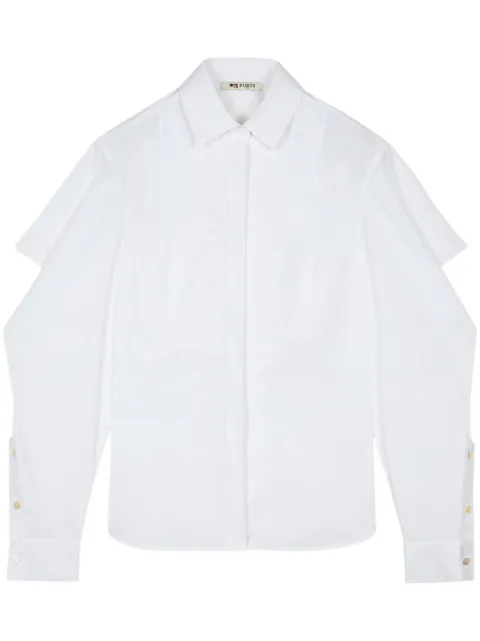 Ports 1961 No.10 Refined ruffle-detailing shirt White PW125HLS17FCOU153