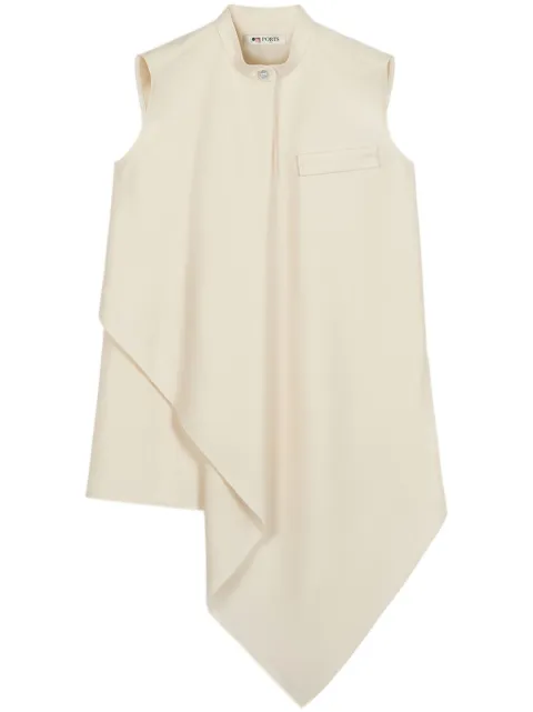 Ports 1961 ruffle-detailing top Neutrals PW125HSS06VFW009