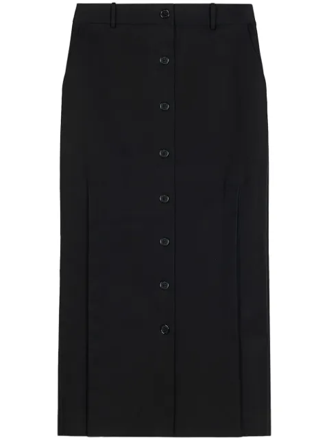 Ports 1961 front-slit skirt Black PW125XXL04VWC033