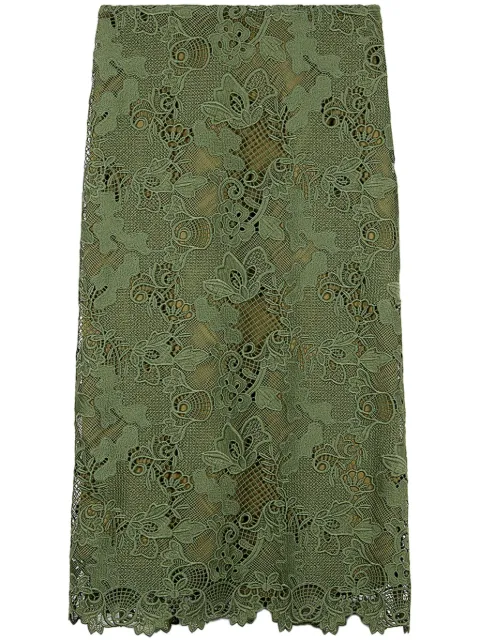 Ports 1961 Chantilly-lace skirt Green PW125XXL08VLP002