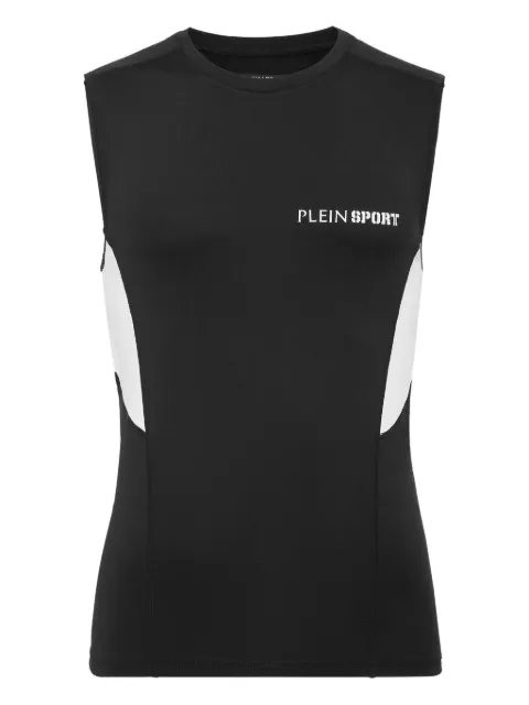 Plein Sport logo-print tank top Black SAECMTK8001STE003N