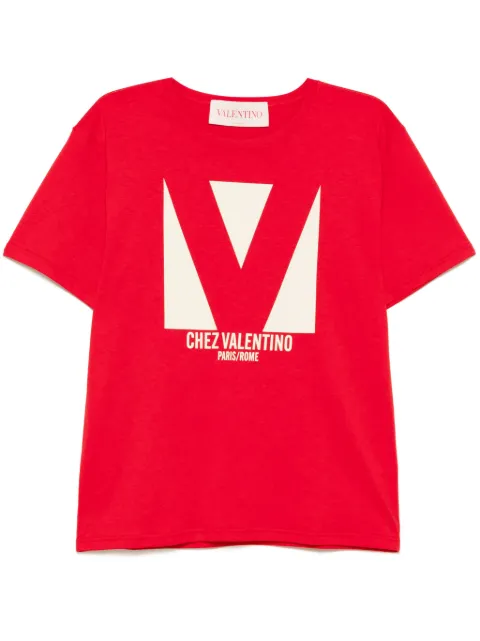 Valentino Garavani logo-print T-shirt Red BMG24H95W