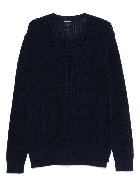 Giorgio Armani chunky-knit sweater Blue GM000695AF12602