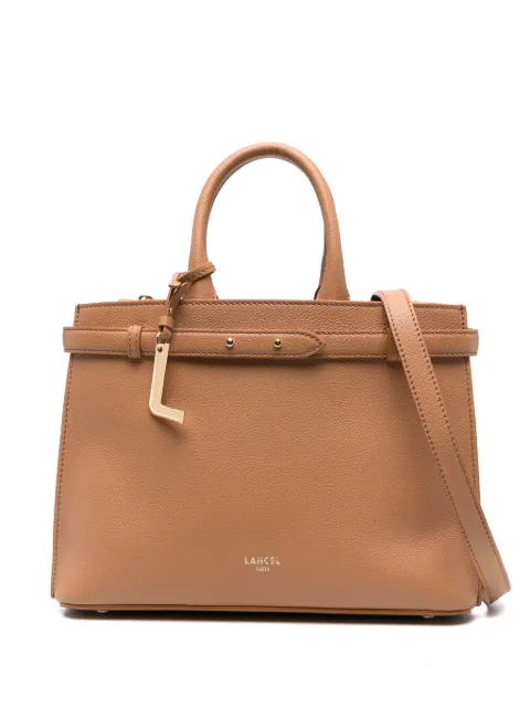 Lancel mini leather tote bag Brown A1352820TU
