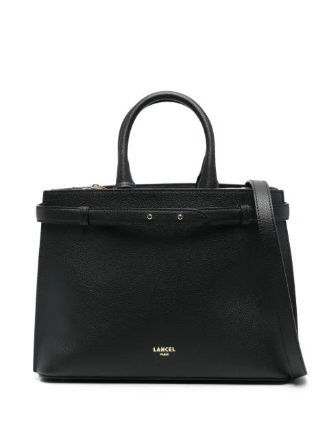 Lancel medium leather tote bag Black A1352810TU