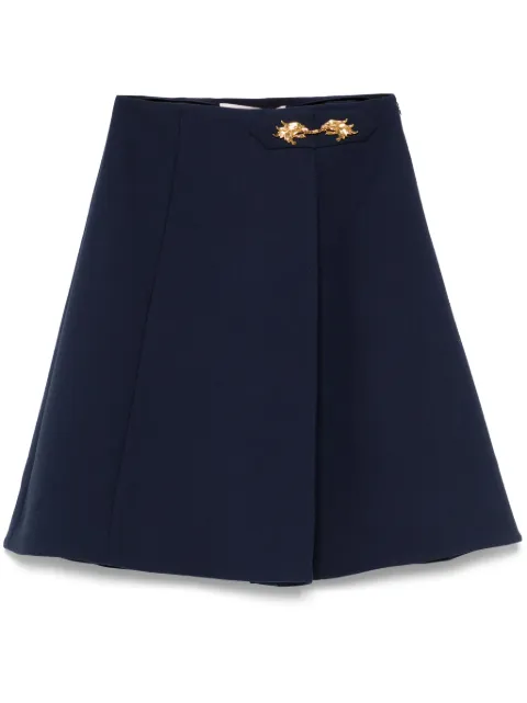 Valentino Garavani pleat-detailed mini skirt Blue BRACE090V