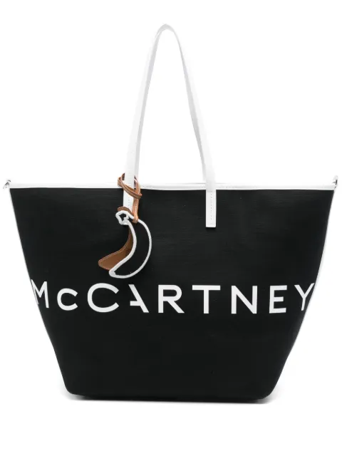 Stella McCartney logo-print tote bag Black 7B0048WP0515