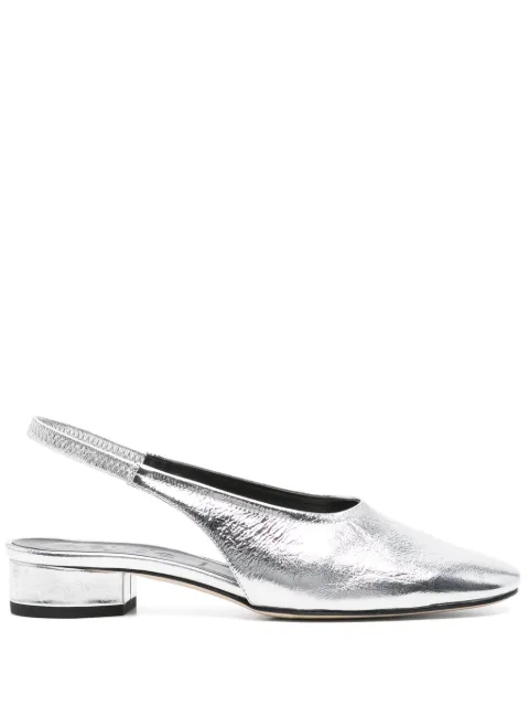Aeyde 25mm Dua slingback pumps Silver A11FLGLVR25RO150S