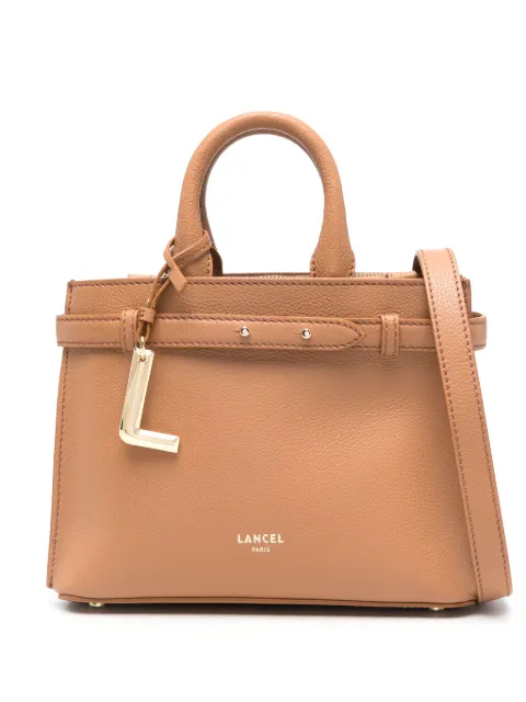 Lancel mini leather tote bag Brown A1352720TU