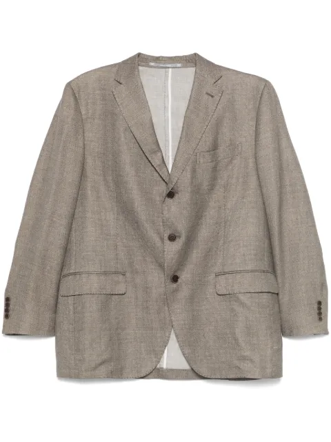 Loro Piana Pre-Owned 2010s pre-owned mélange-effect blazer Grey LP450HU