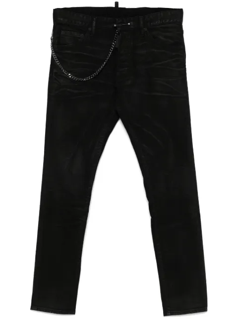 DSQUARED2 chain-detailed trousers Black S71LB1563S30564