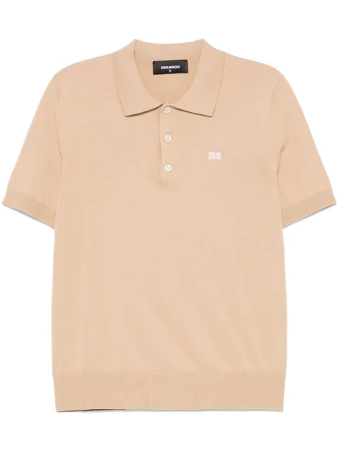 DSQUARED2 logo-patch polo shirt Neutrals S74HA1452D13018