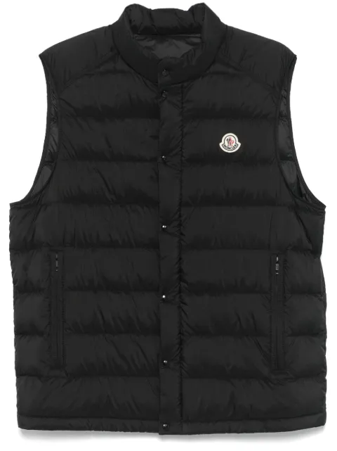 Moncler quilted logo-patch gilet Black L10911A00078597YD