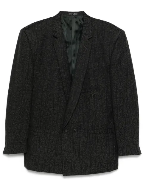 Versace Pre-Owned 1980s geometric-pattern blazer Grey VE600HS
