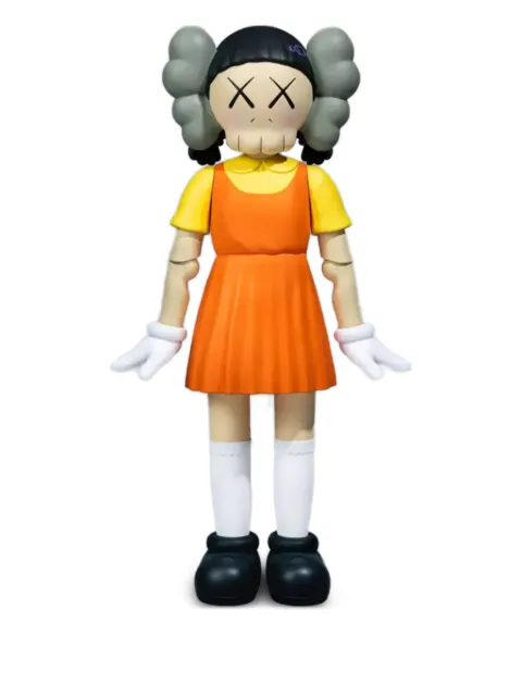KAWS x Squid Game Young-Hee "Colored" figurine Orange KAWS202418