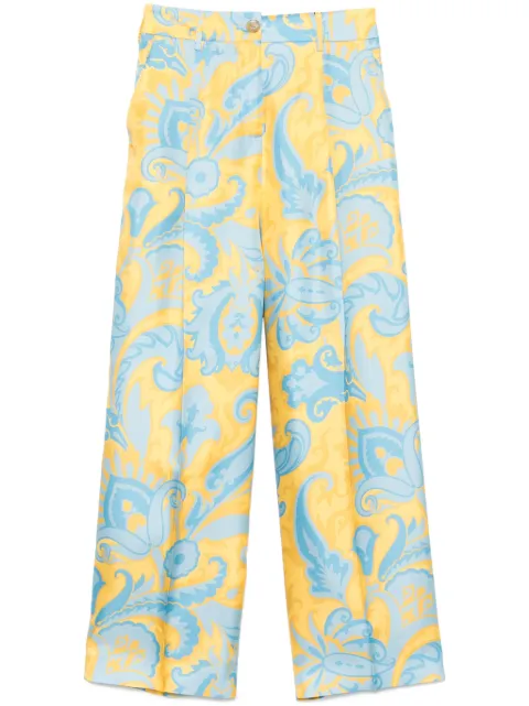ETRO silk trousers Blue WREA003999SA1G6