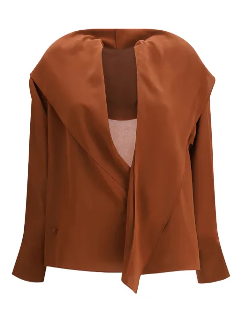 Petar Petrov hooded blouse Brown S25B12