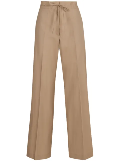 P.A.R.O.S.H. pleat detailing cotton trousers Neutrals D232445CANYOX25