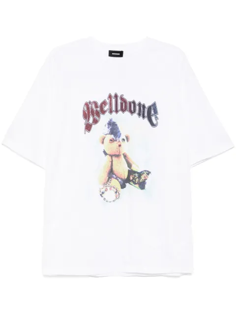We11done logo print T-shirt White WDTT025747UWH