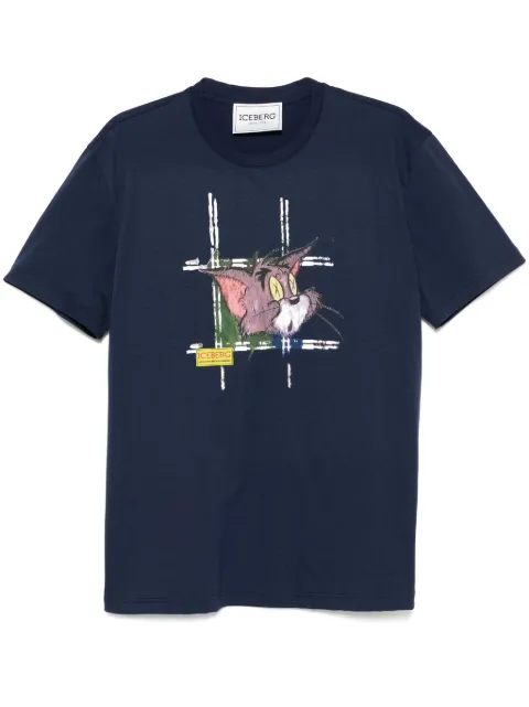 Iceberg motif-print T-shirt Blue F04163256479
