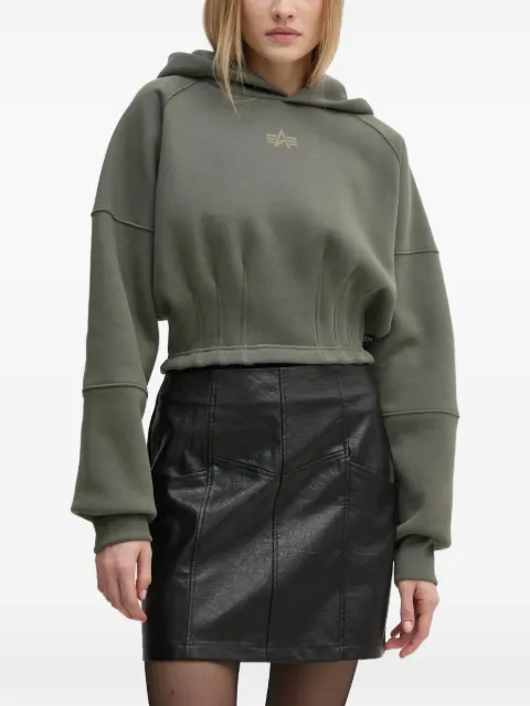 Alpha Industries cinched-waist hoodie Green 148041