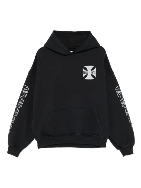 RHUDE logo-print hoodie Black RHPF25HO06012