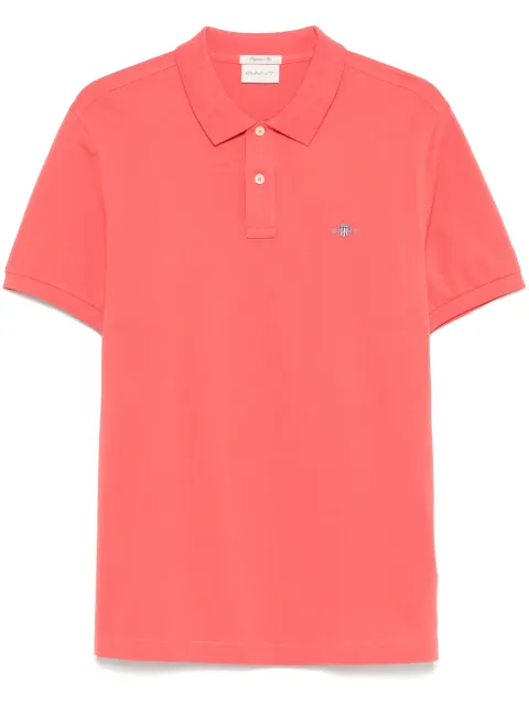 Gant shield-motif short-sleeve polo shirt Pink 2210