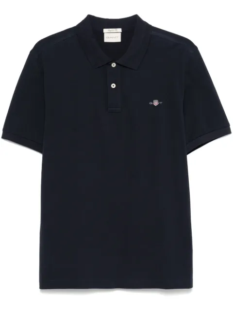 Gant shield-motif short-sleeve polo shirt Blue 2210