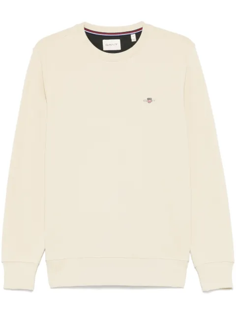 Gant shield-motif crew-neck sweatshirt Neutrals 2006065