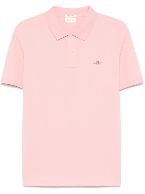 Gant shield-motif short-sleeve polo shirt Pink 2210