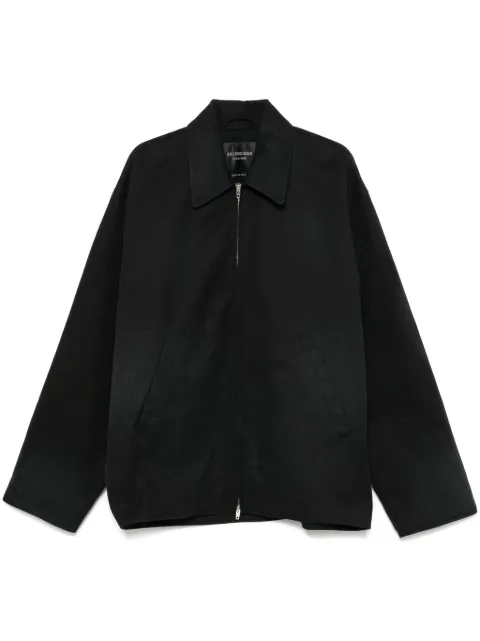 Balenciaga logo-embroidered jacket Black 817649TRP15