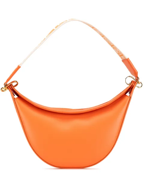 Loewe Pre-Owned 2022 Small Leather Luna hobo bag Orange GAMWEJ3B9KL0HI37
